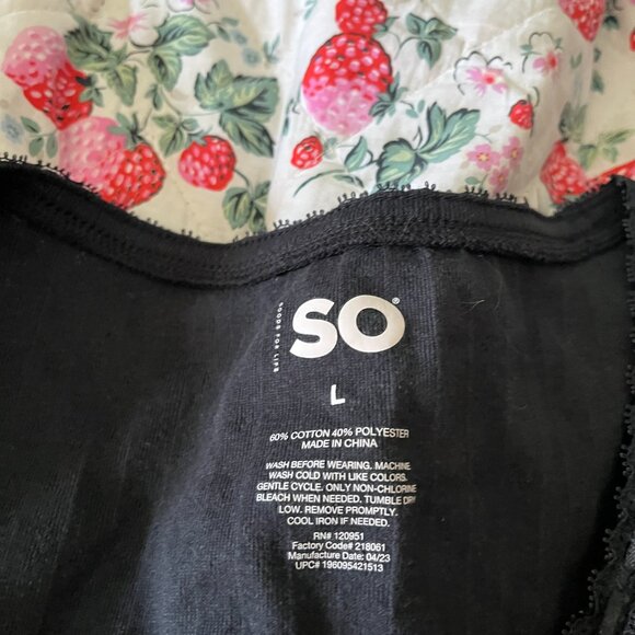 BLACK CROPPED POINTELLE TEE - Picture 4 of 4